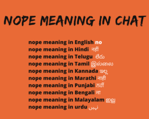 What is The Meaning of nope in Chat?
