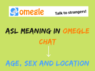 ASL Mean On Omegle