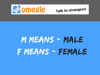 M And F Meaning On Omegle